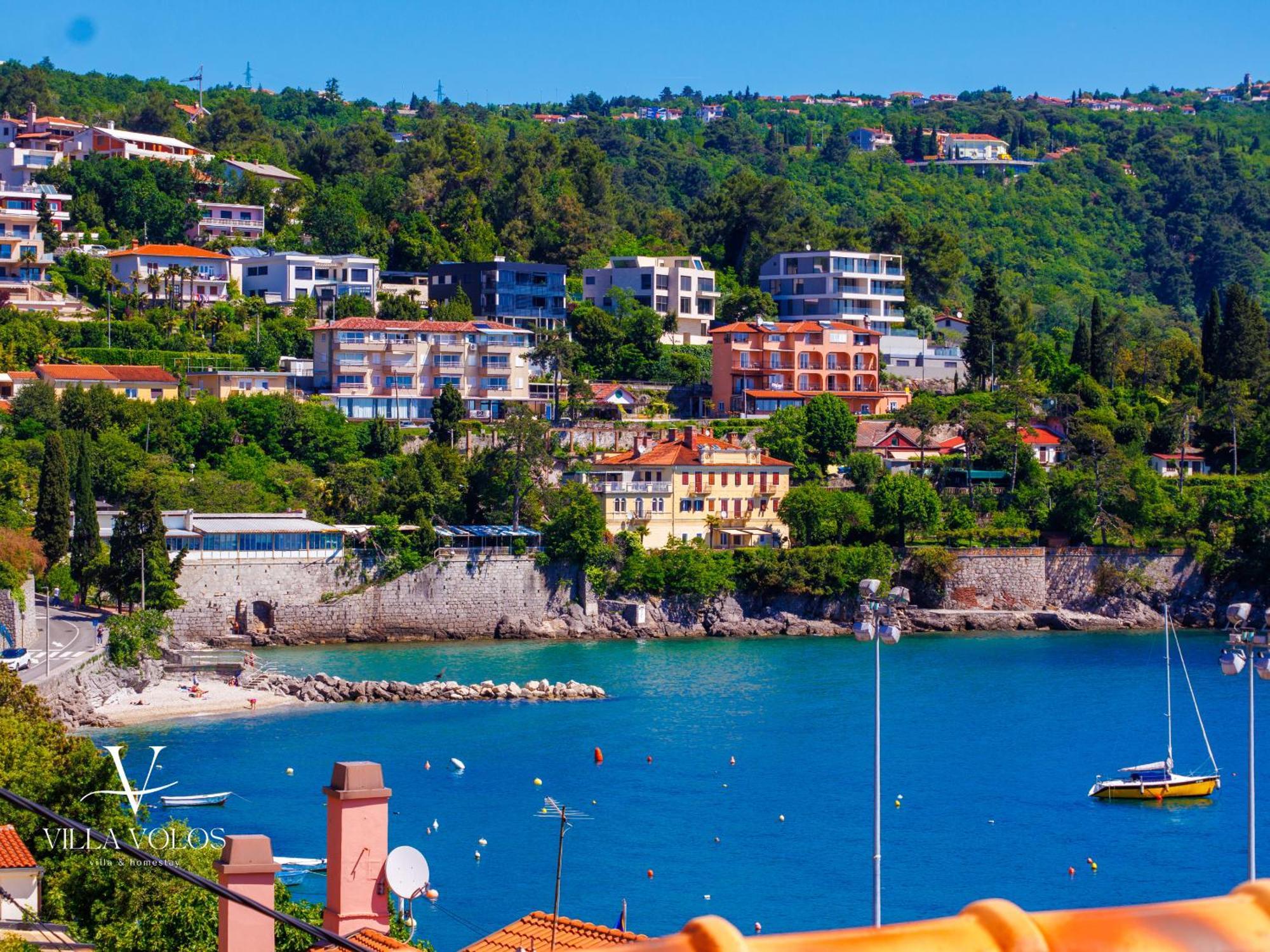 Villa Volos Apartment Karmen With Roof Terrace, Sea View, Free Private Parking Opatija Exterior photo