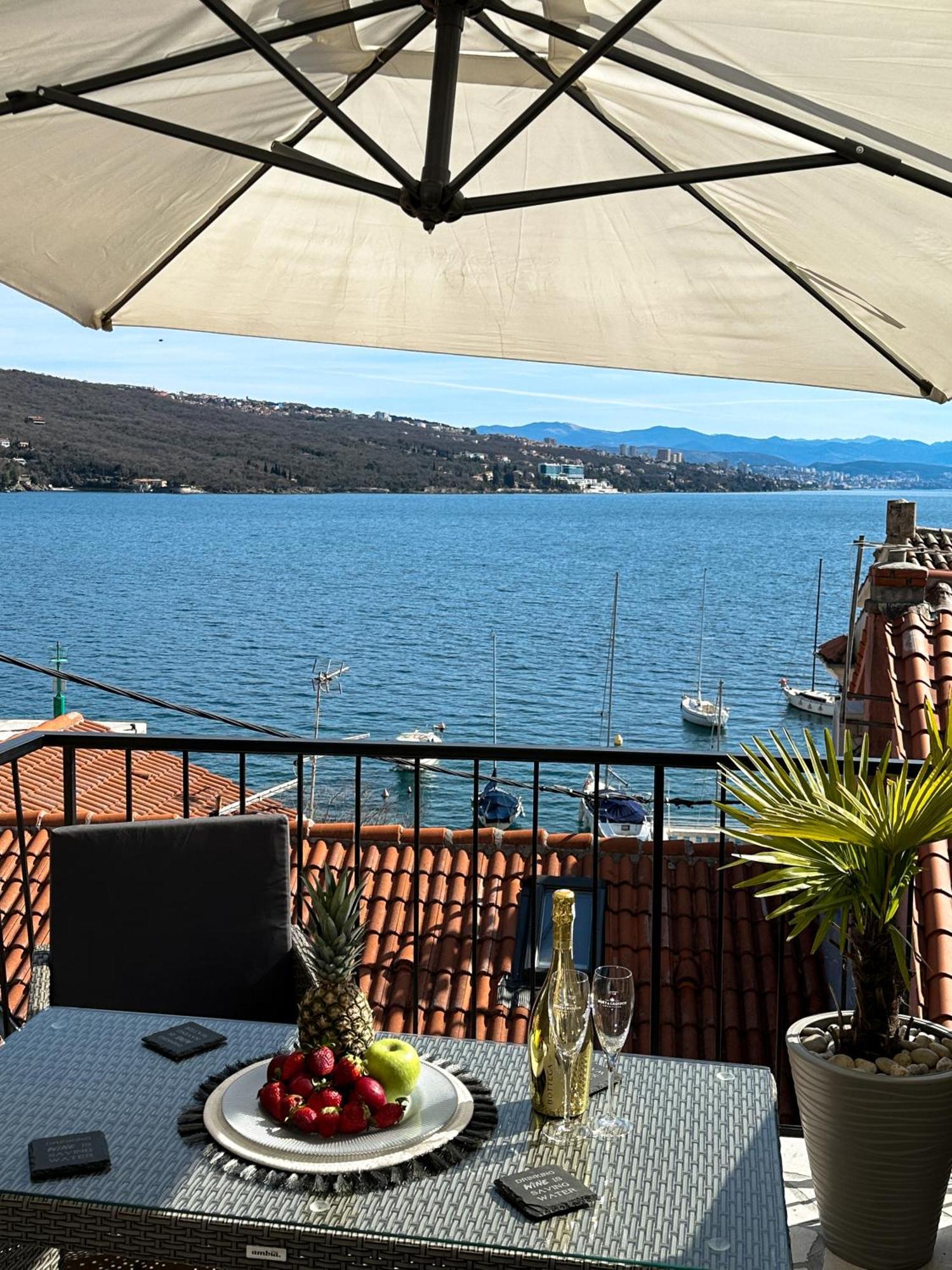 Villa Volos Apartment Karmen With Roof Terrace, Sea View, Free Private Parking Opatija Exterior photo